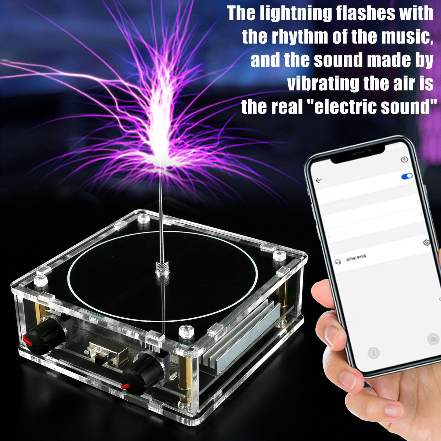 Music Tesla Coil Touchable Artificial Lightning Ar C Plasma Loudspeaker Generator Desktop Toy Wireless Transmission Experiment