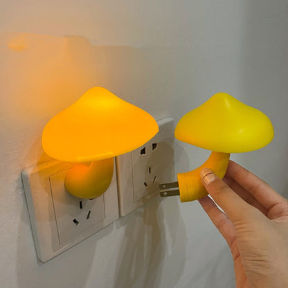 Creative mushroom plug-in LED bedside night light light controlled sensor bedroom