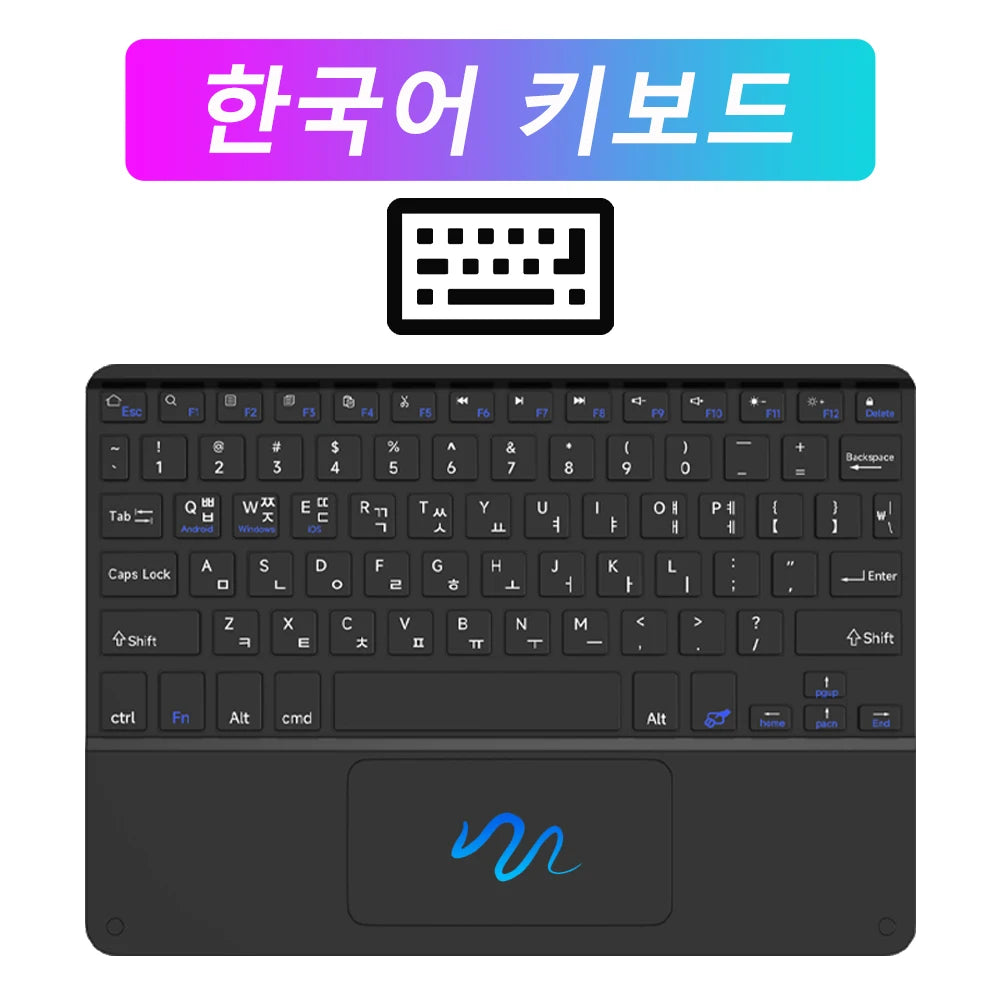 CASEPOKE For iPad Wireless Keyboard with Touchpad For Xiaomi Samsung Huawei Android iOS Windows Bluetooth Keyboard and Mouse