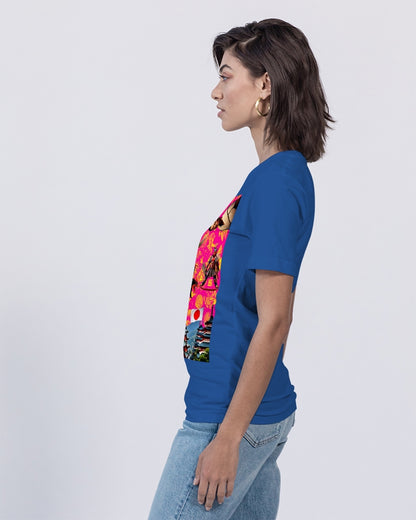 Trendy Abstrak Pattern Unisex Jersey V-Neck Tee | Bella + Canvas