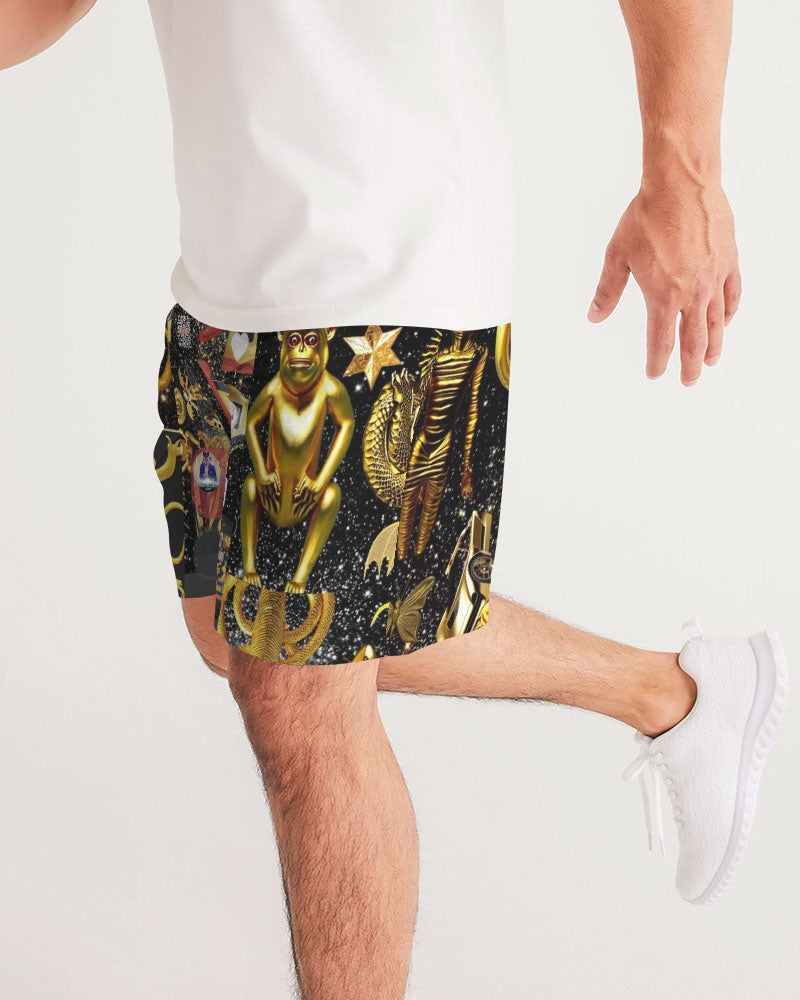 Outer Space Abstrak Men's All-Over Print Jogger Shorts