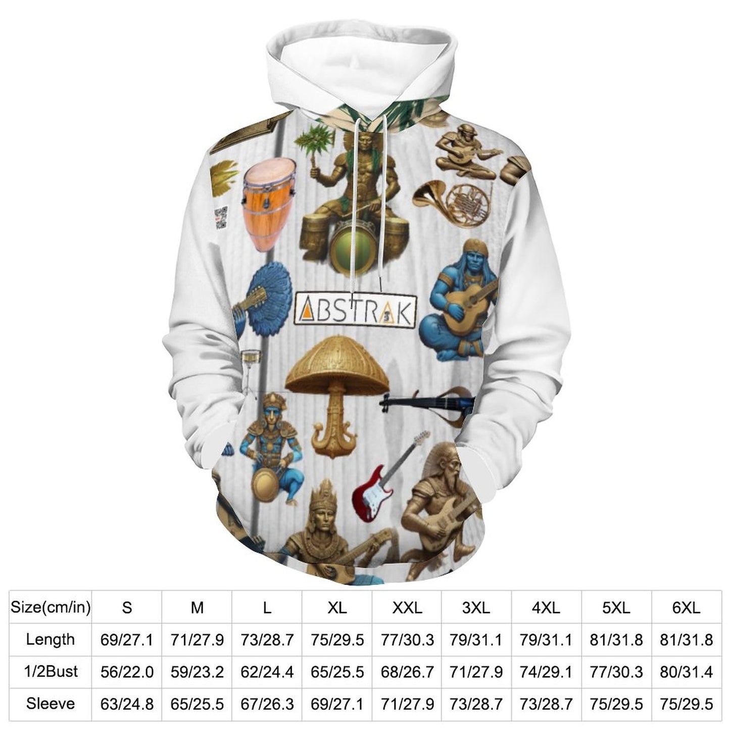 230gsm Men's Cool Hoodie with Double-layer Cap (All-Over Printing)