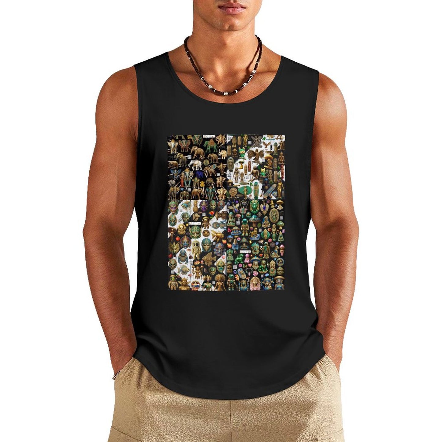 DTF 160gsm Men's Cotton Tank Top BX (Dual-sided Printing)