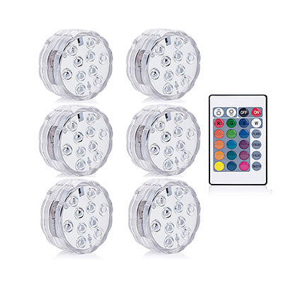 3 LEDs Underwater Light 16 Colors RGB IP68 Waterproof Swimming Pool Light RF Remote Control Submersible Lights For Pond Vase