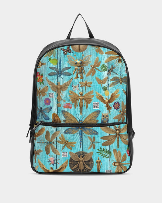 Abstrak dragonfly Classic Faux Leather Backpack