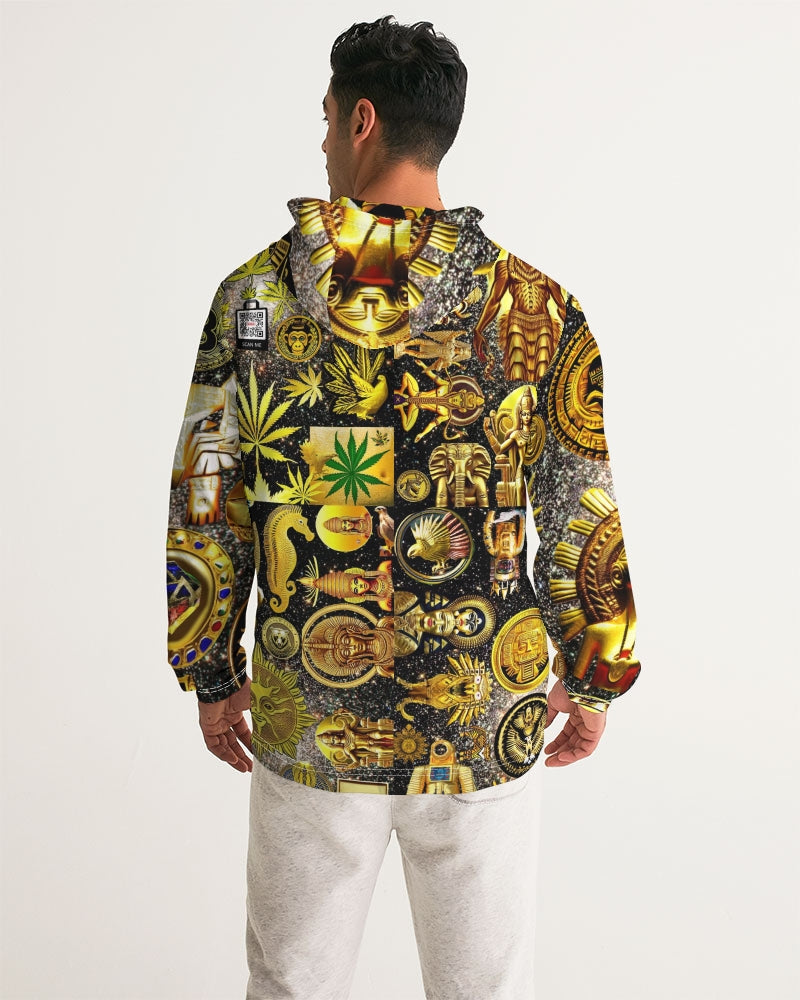 Ancient Abstrak Men's All-Over Print Windbreaker