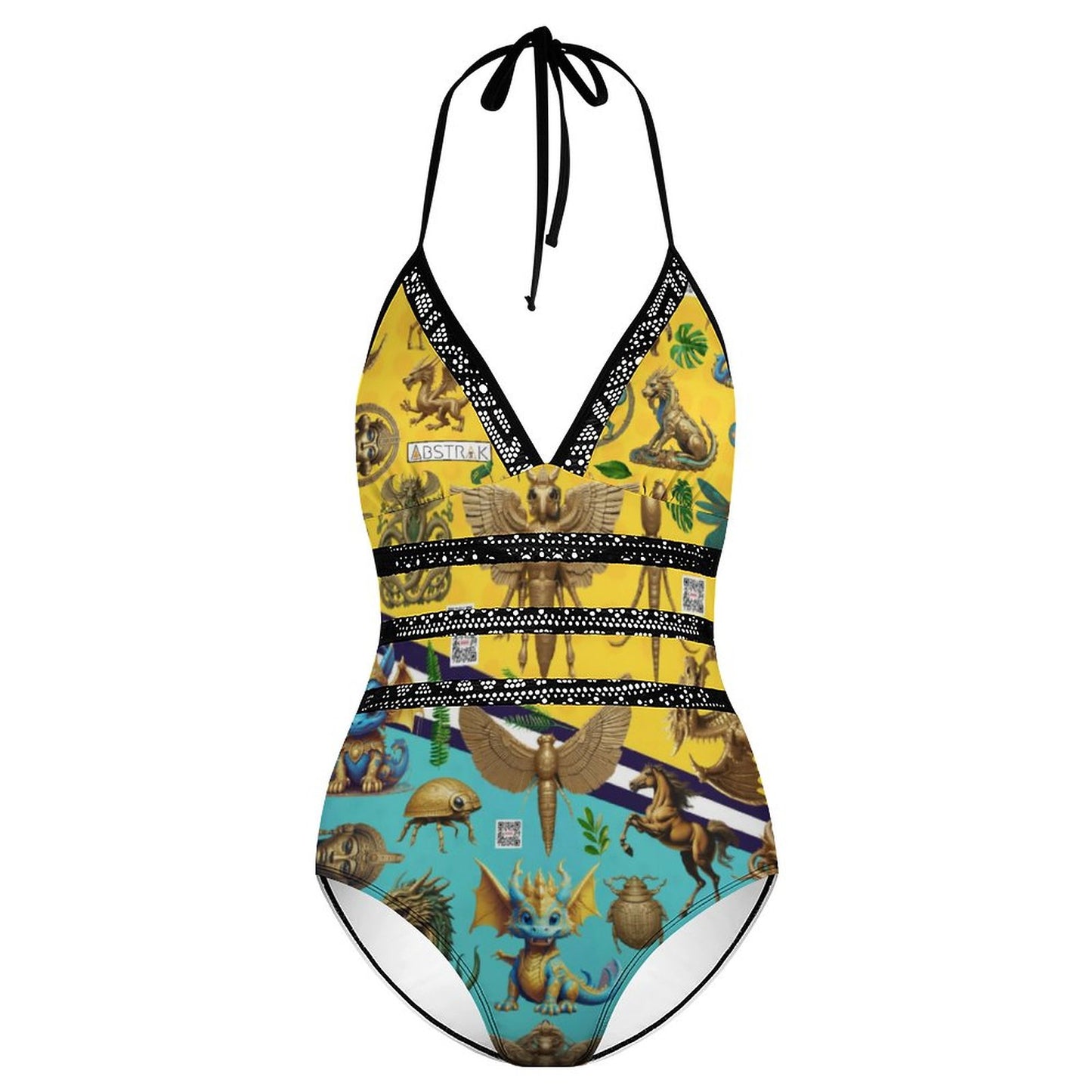 Women's Halter One-Piece Swimsuits YS20001 (All-Over Printing)