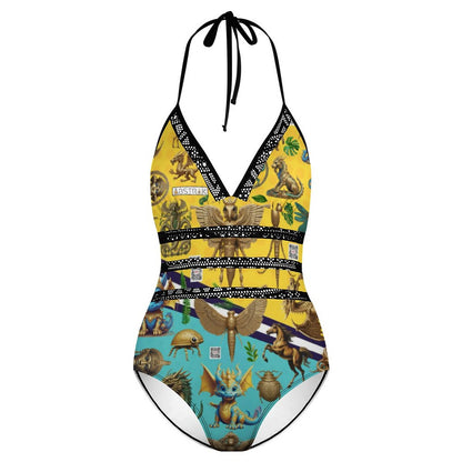 Women's Halter One-Piece Swimsuits YS20001 (All-Over Printing)