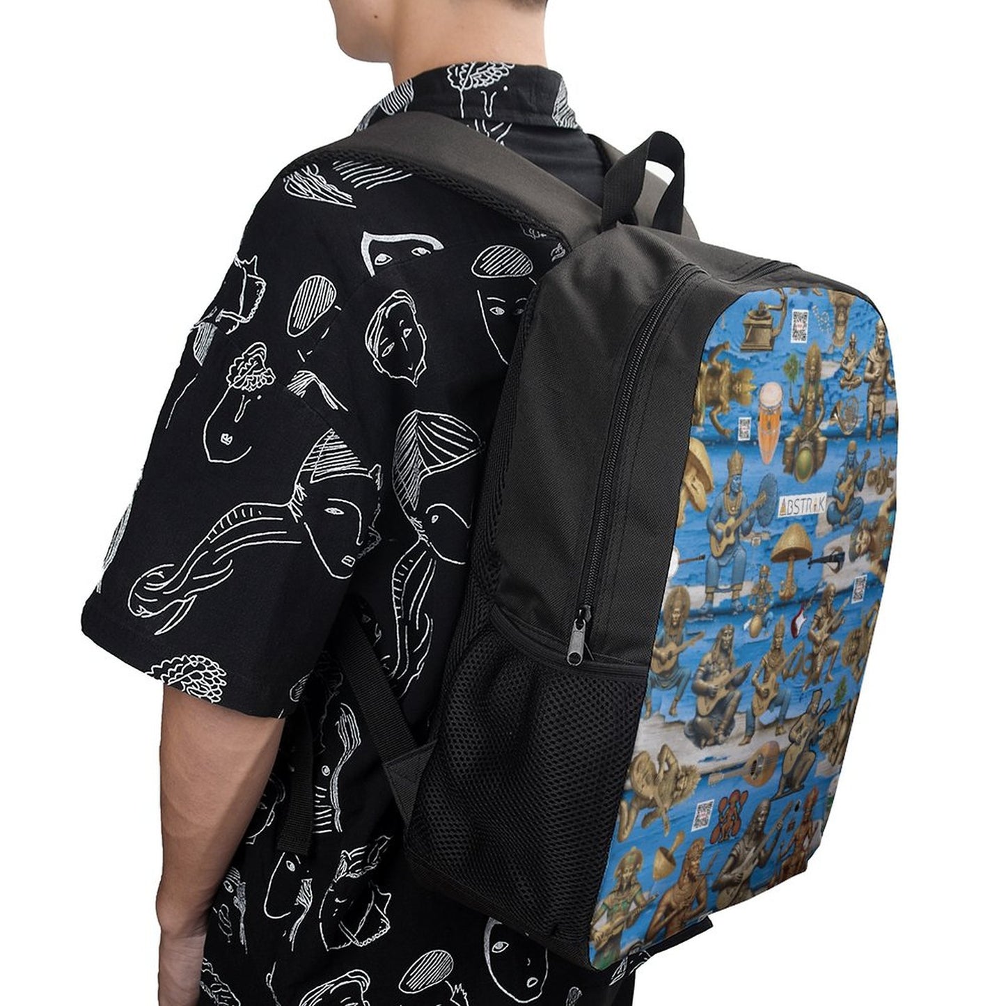 17 inch Black Schoolbag & Shoulder Backpack