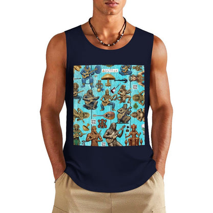 DTF 160gsm Men's Cotton Tank Top BX (Front Printing)