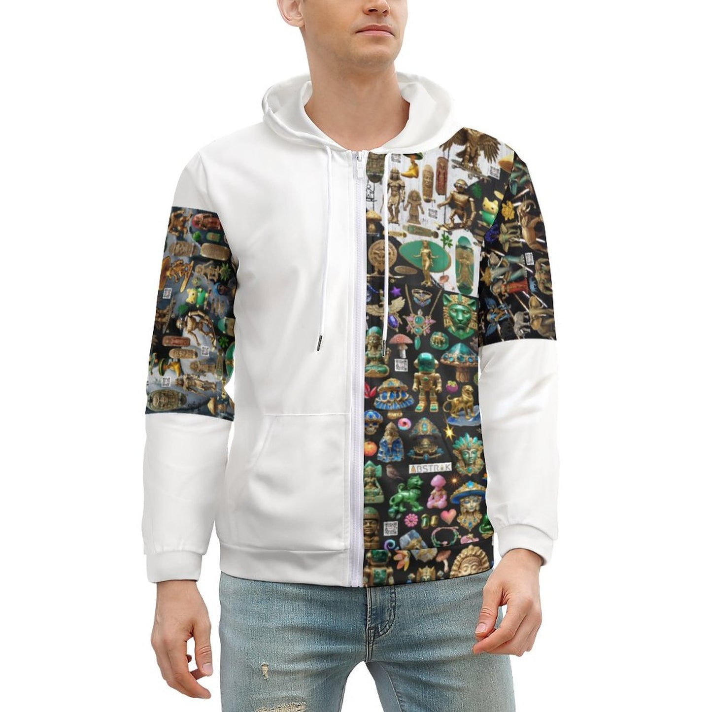 230gsm Men’s Zip Up Hoodie GH (All-Over Printing)