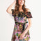 Alien Trendy Abstrak Collection Women's All-Over Print Off-Shoulder Dress