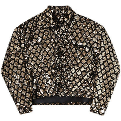 Punk sequin street jacket jacket, short top, personalized