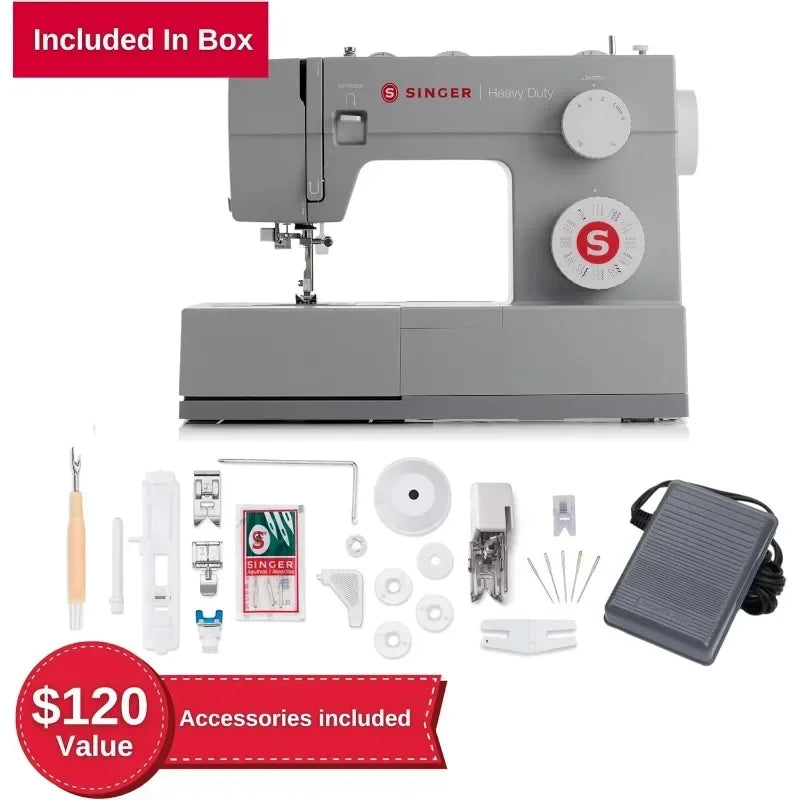 FREE SHIPPING.SINGER | Heavy Duty 4452 Sewing Machine , Gray