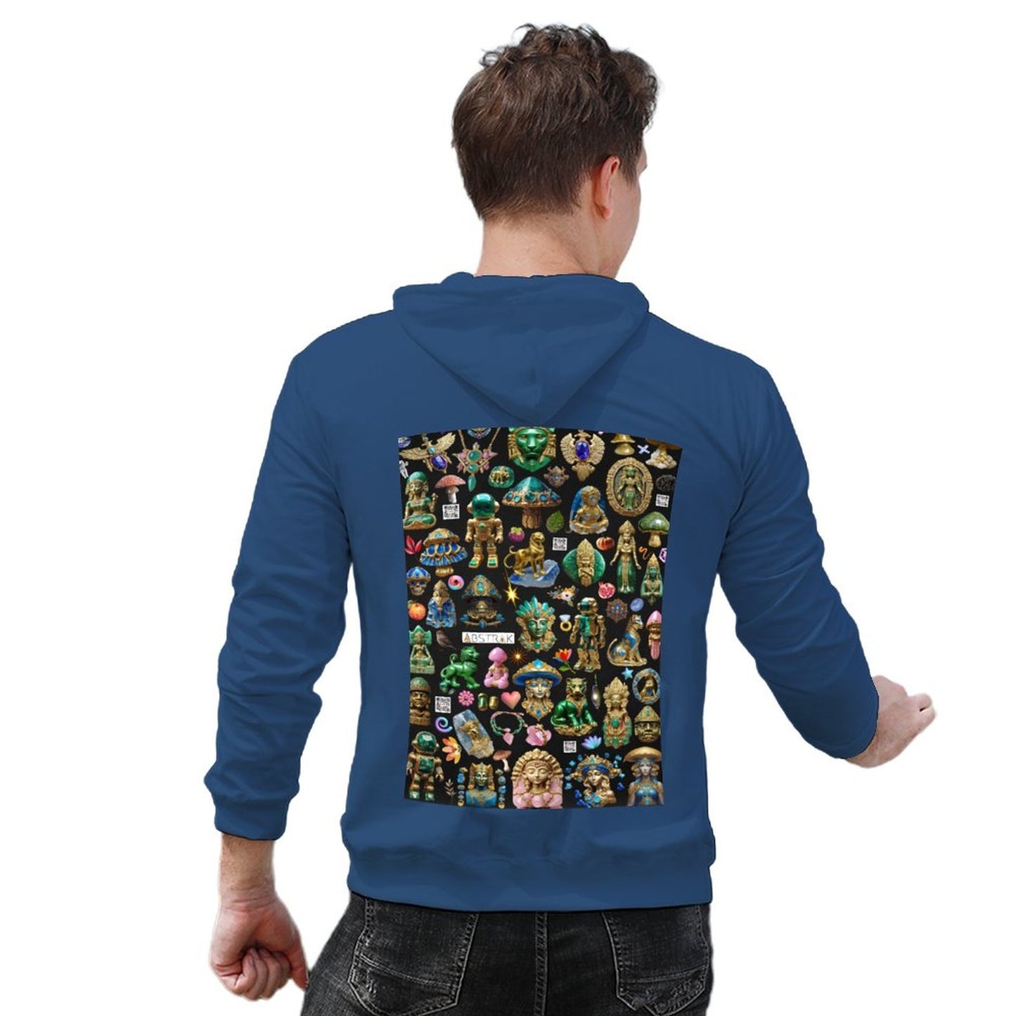 DTG 255gsm Cotton Men's Hoodie Back Print (Back Printing)