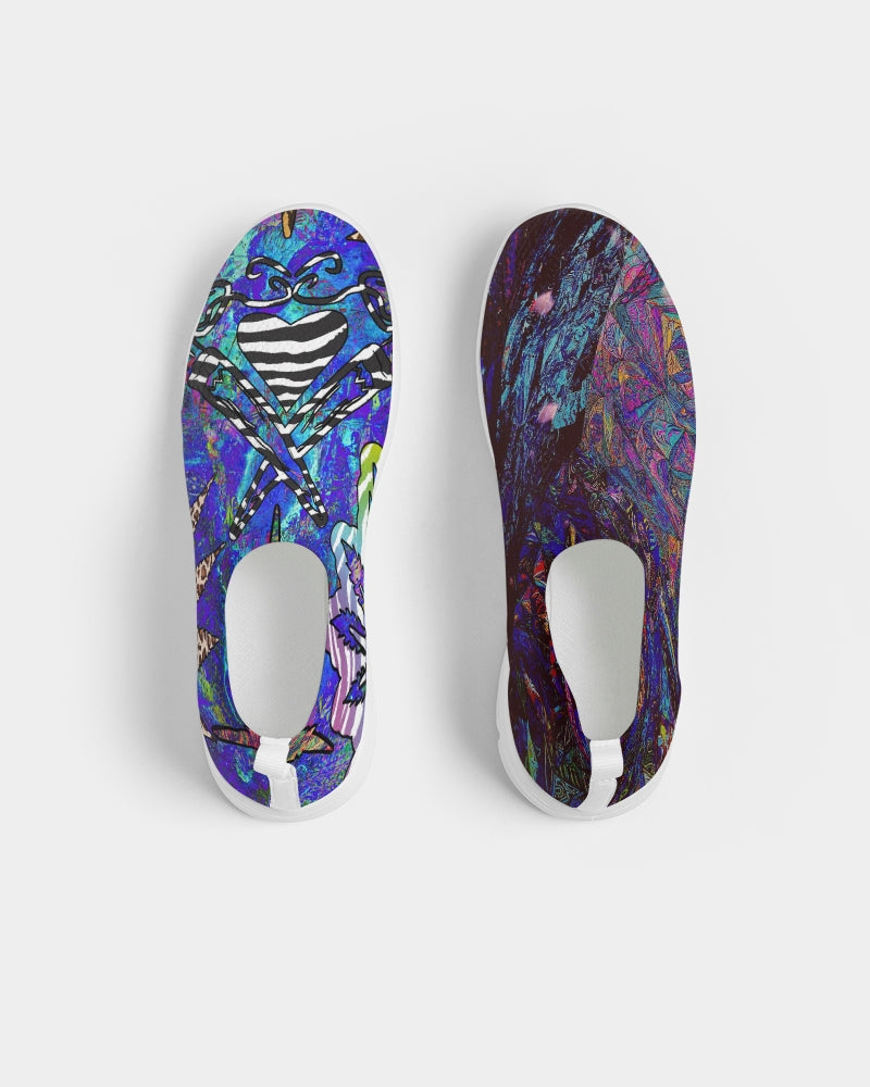 Colorful Artistic Abstract Women's Slip-On Flyknit Shoe