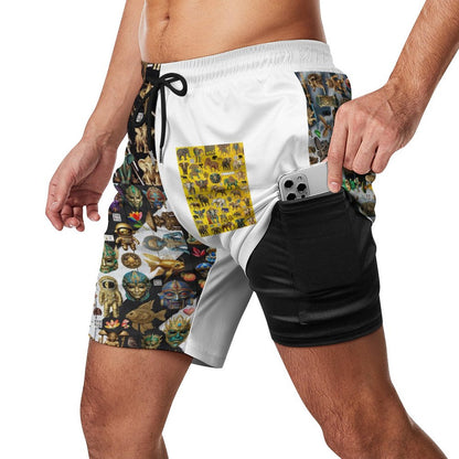 Men's Hawaiian shorts with 4 Pockets