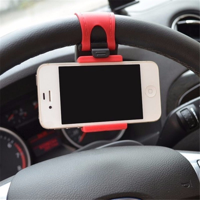 Car Steering Wheel Phone Clip Mount Holder Universal Bike Auto Camera GPS Stand Bracket For Phone