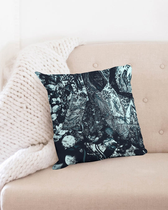 Obsidian Dreamscape Abstract Design Throw Pillow Case 18"x18"