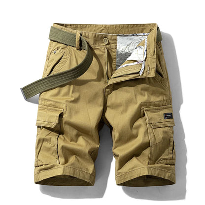 2024 New Spring Summer Men Cargo Shorts Cotton Relaxed Fit Breeches Bermuda Casual Short Pants Clothing Social Cargo Short Men