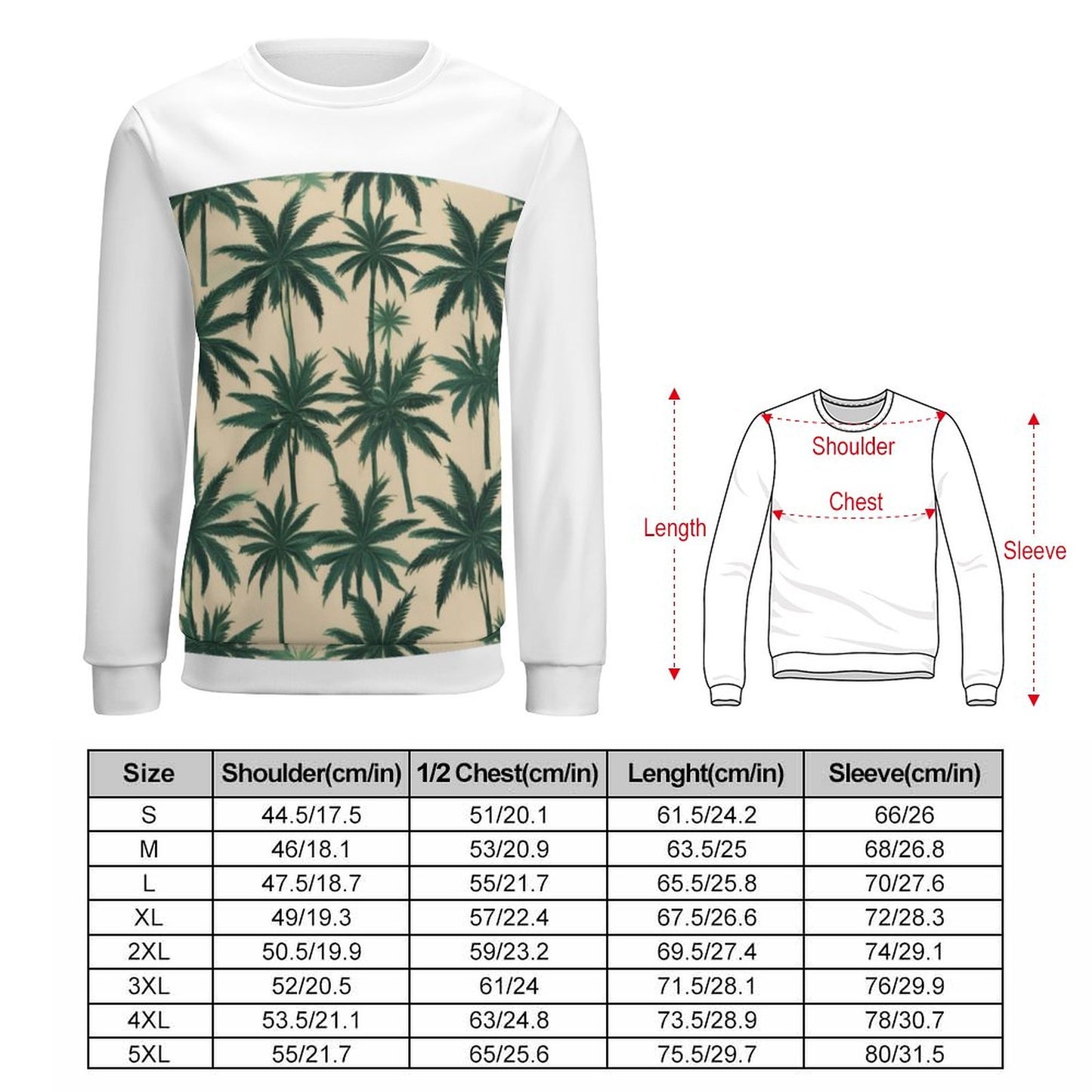 250gsm Round Neck Men's Sweatshirt 4T35 (All-Over Printing)