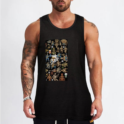 DTG 150gsm Custom Printed Tank Tops for Men Muscle Tees