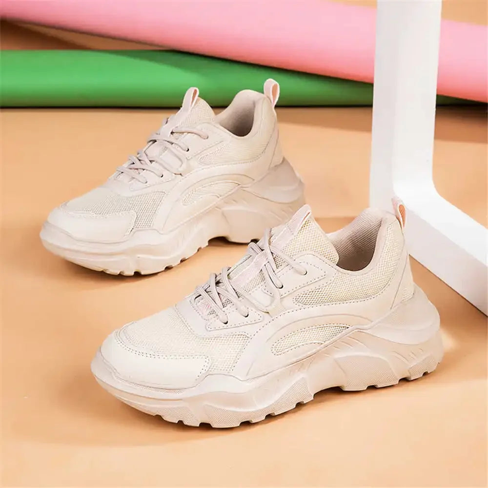 High Platform Number 38 Women's White Sneakers 2024 Vulcanize Skate Shoes For Children White Trainers Woman Sports Shose