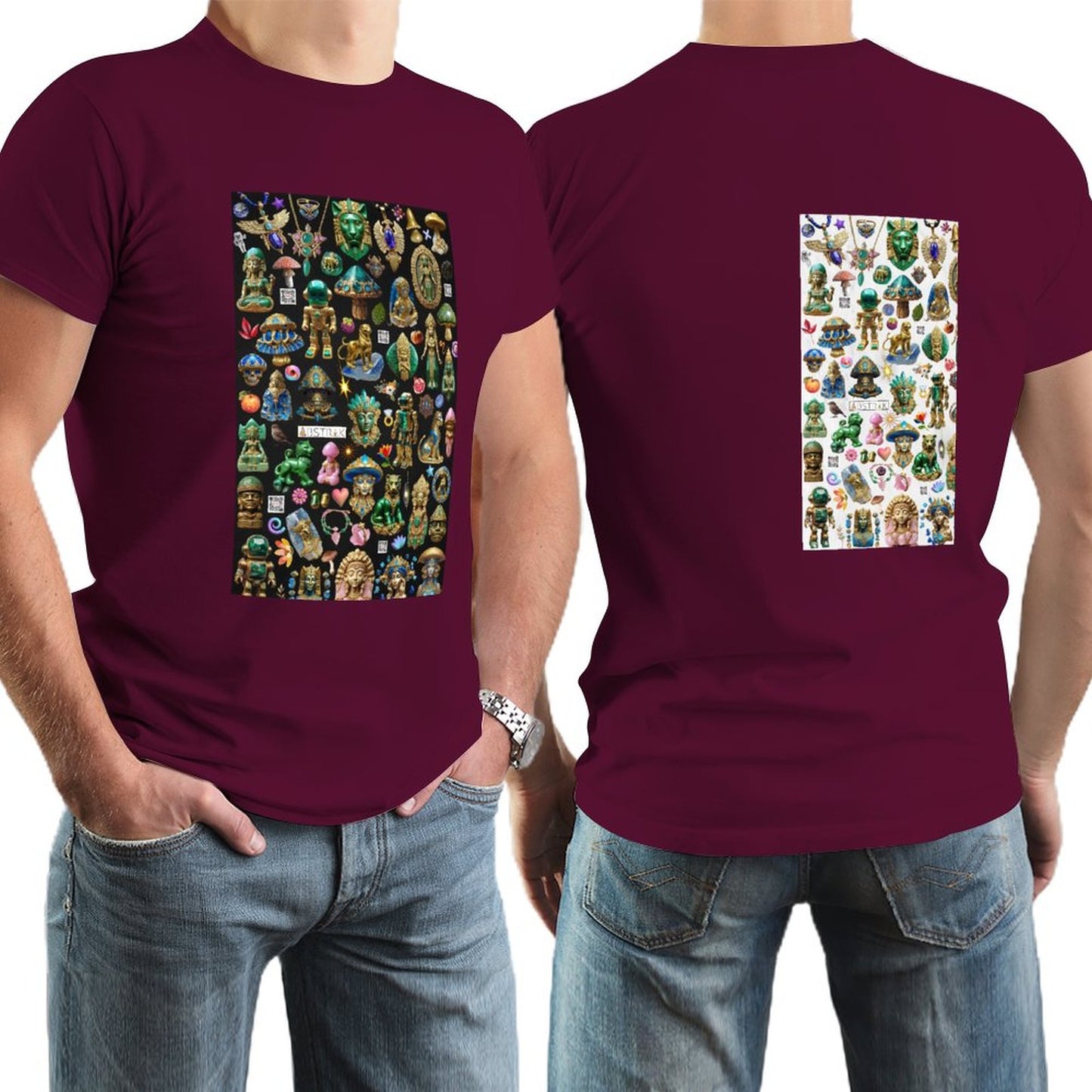 DTG 150gsm Short Sleeve Tshirt Men (High Definition & Dual-sided Printing)