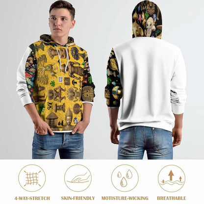 230gsm Men's Cool Hoodie with Double-layer Cap (All-Over Printing)