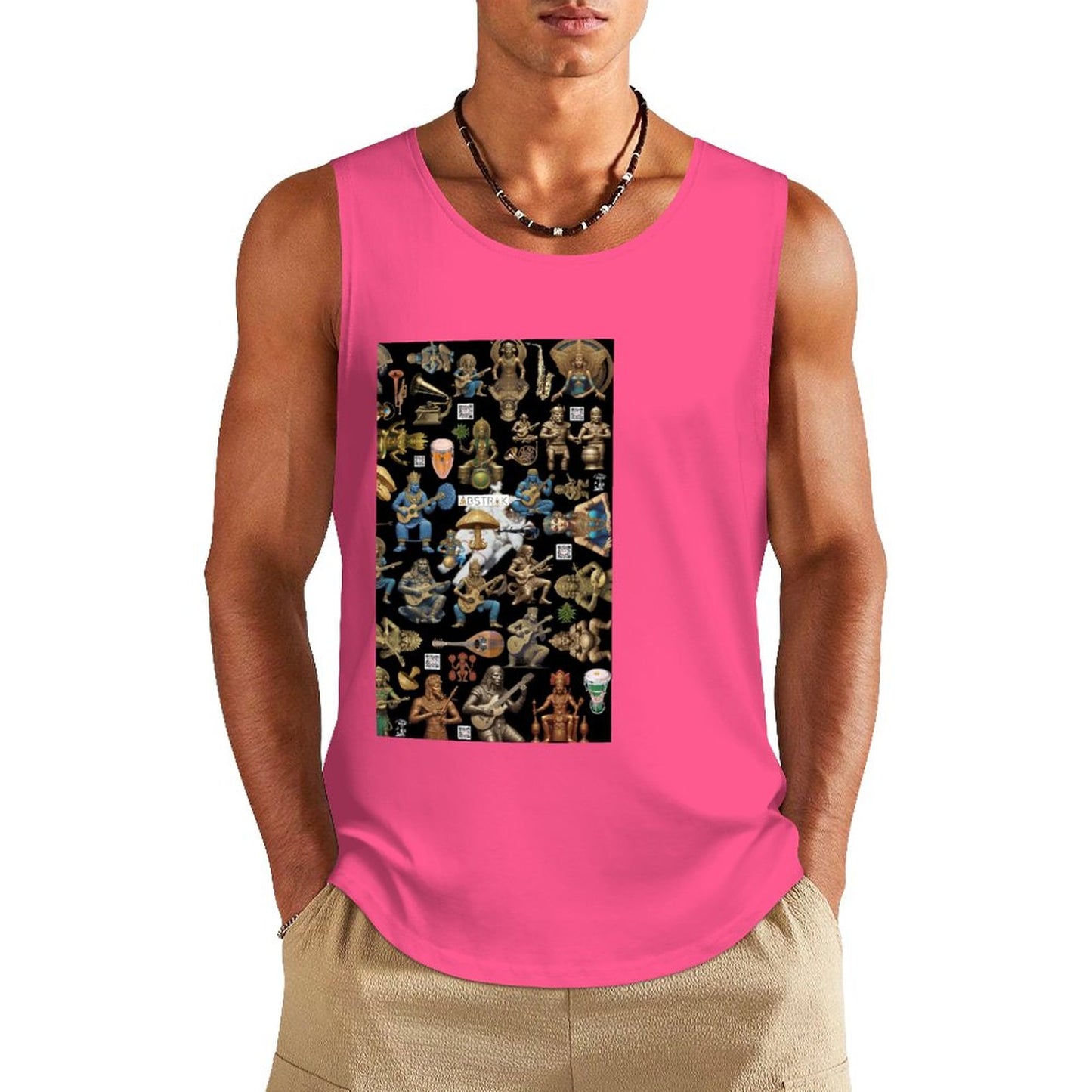 DTF 160gsm Men's Cotton Tank Top BX (Dual-sided Printing)