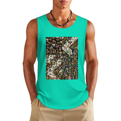 DTF 160gsm Men's Cotton Tank Top BX (Dual-sided Printing)