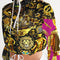 Robotic Abstrak Women's All-Over Print Cropped Windbreaker