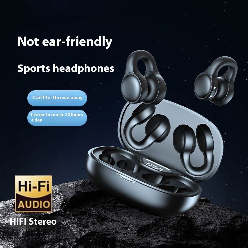 Clip-on Bluetooth Headset Touch Wireless Non In-ear