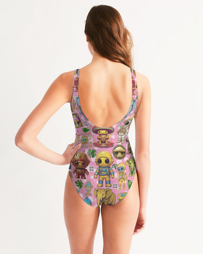 Leidy Abstrak Women's All-Over Print One-Piece Swimsuit