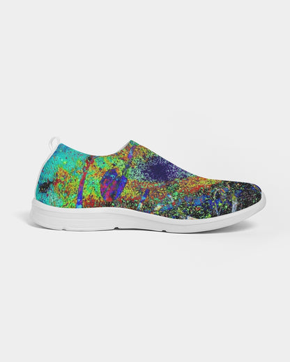 Greyscale Abstract Design Women's Slip-On Flyknit Shoe