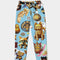 4 Annunaki Abstrak Collection Women's All-Over Print Belted Tapered Pants