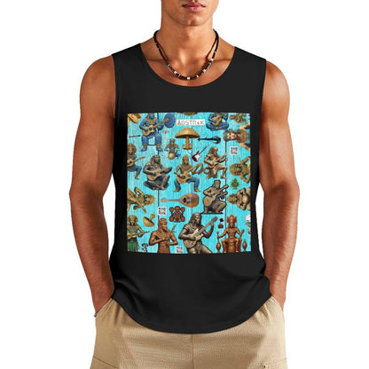 DTF 160gsm Men's Cotton Tank Top BX (Dual-sided Printing)