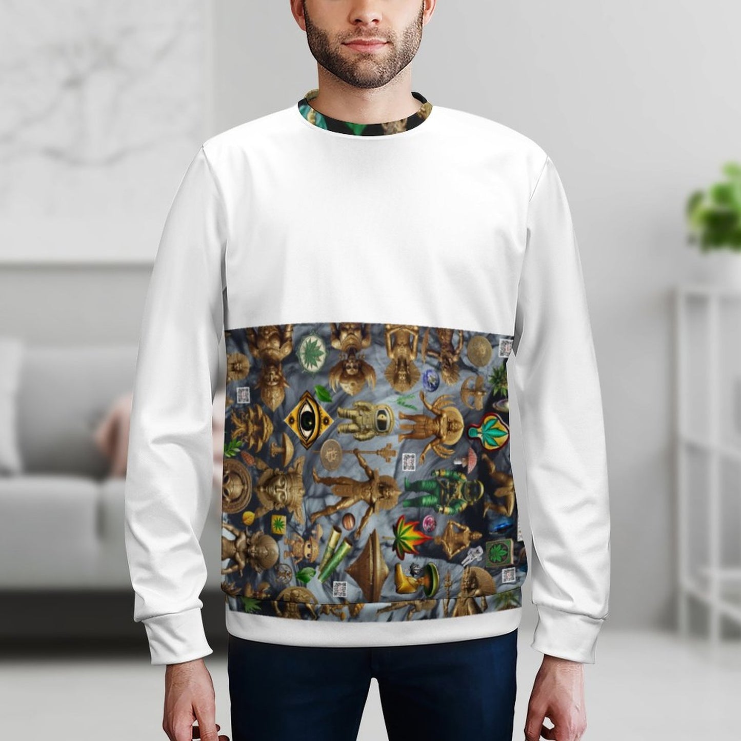 250gsm Round Neck Men's Sweatshirt 4T35 (All-Over Printing)