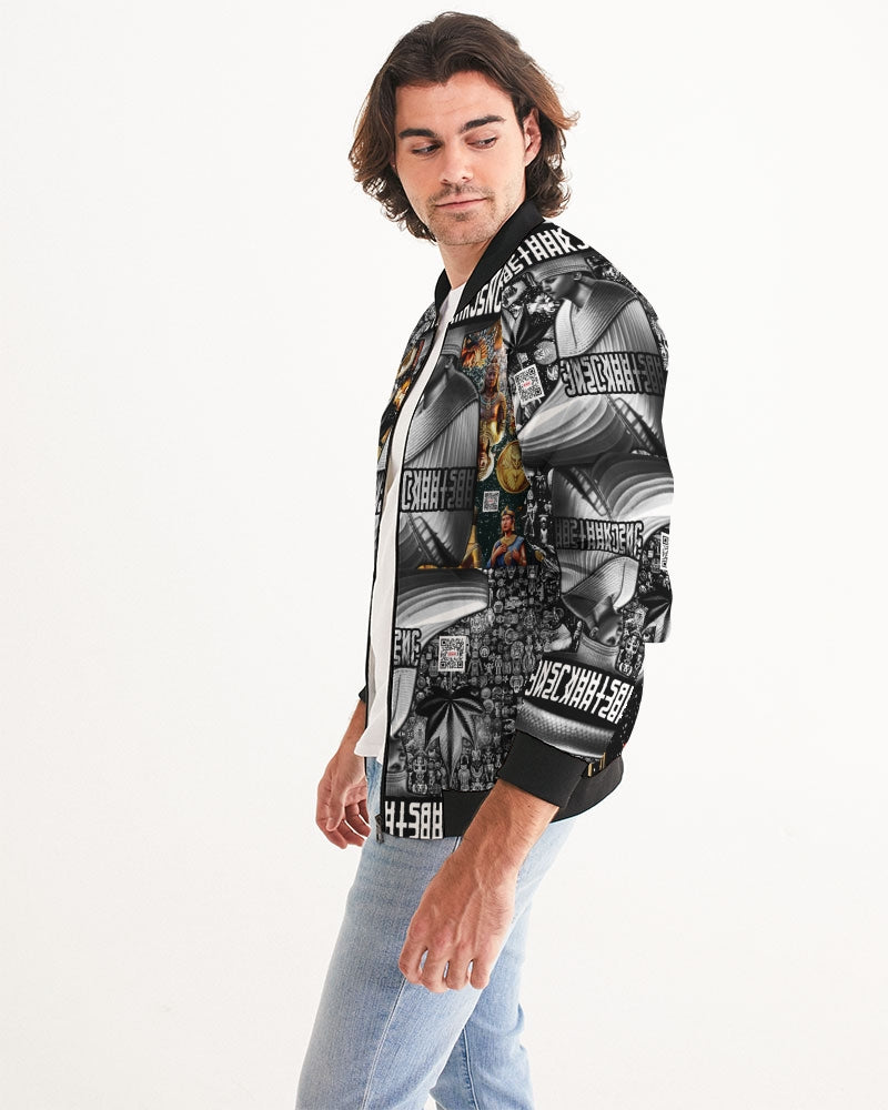 Matrix Vison Men's All-Over Print Bomber Jacket