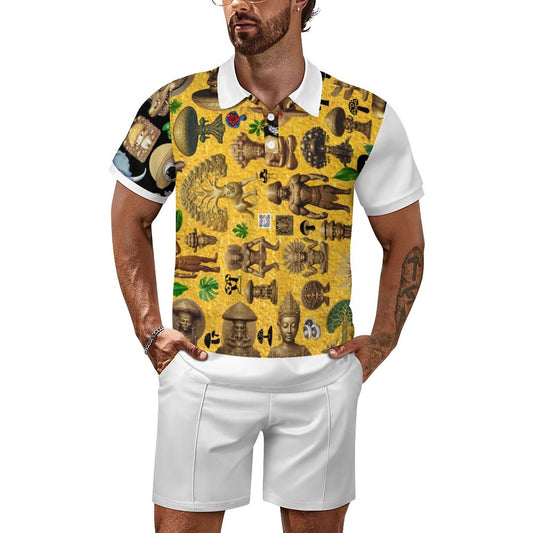 200gsm Short Sleeve Men's POLO Shirt Set A46TZ (All-Over Printing)