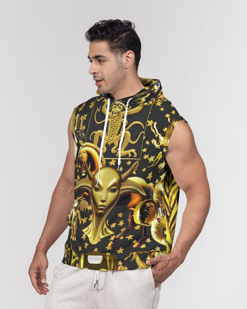 Outer Space Abstrak Men's All-Over Print Heavyweight Sleeveless Hoodie