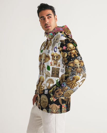 Elephant Collection Men's All-Over Print Windbreaker