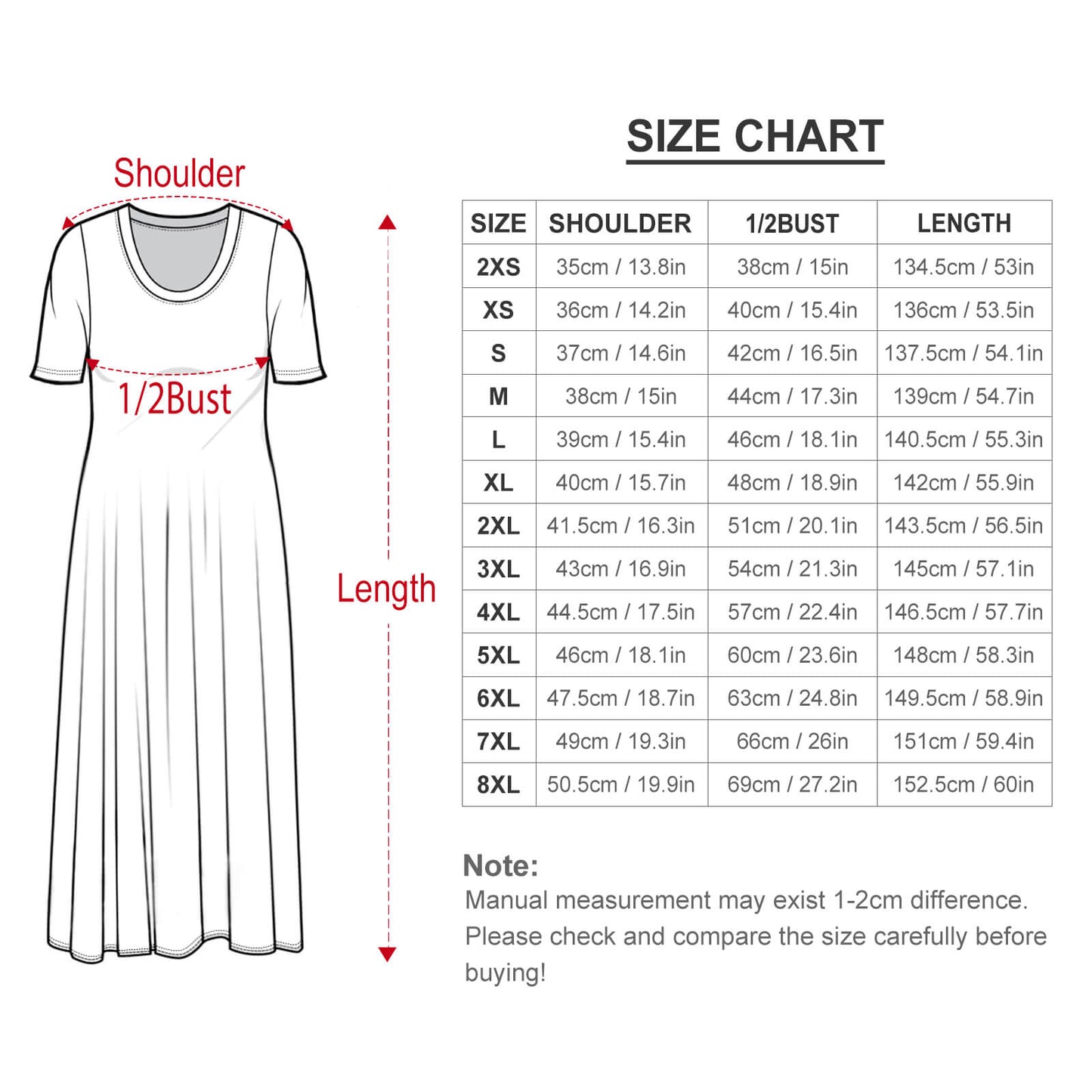 Round Neck Short Sleeve Dress B523 (All-Over Printing)