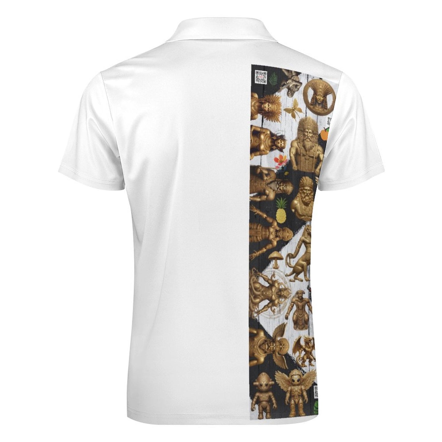 Men's Short Sleeve POLO Shirt with Zipper B470 (All-Over Printing)