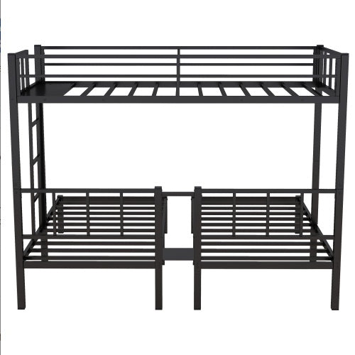 Twin Over Twin & Twin Bunk Beds For 3, Twin XL Over Twin Twin Bunk Bed Metal Triple Bunk Bed, Black