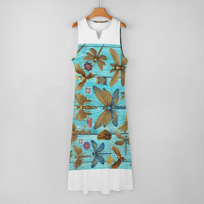 Sleeveless Ankle-length Dress GQ (All-Over Printing)