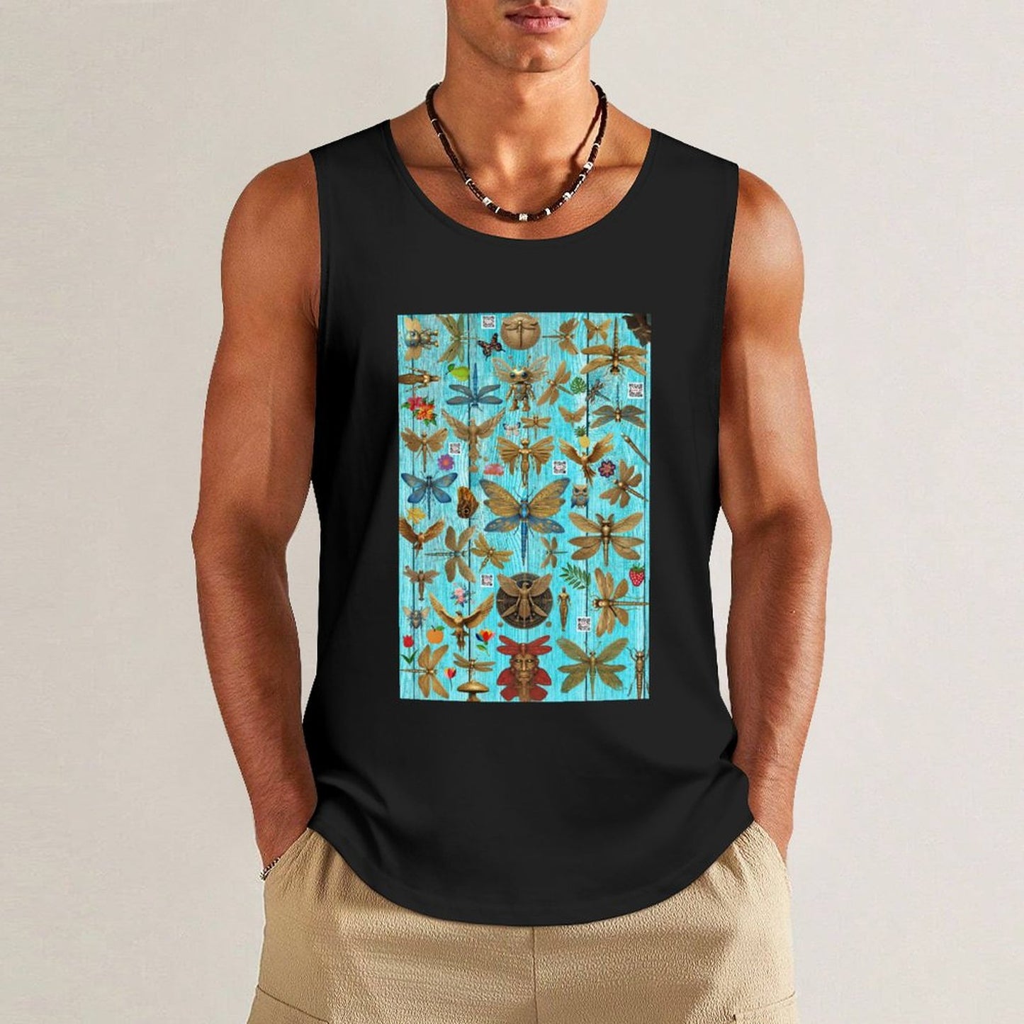 DTF 160gsm Men's Cotton Tank Top BX (Dual-sided Printing)