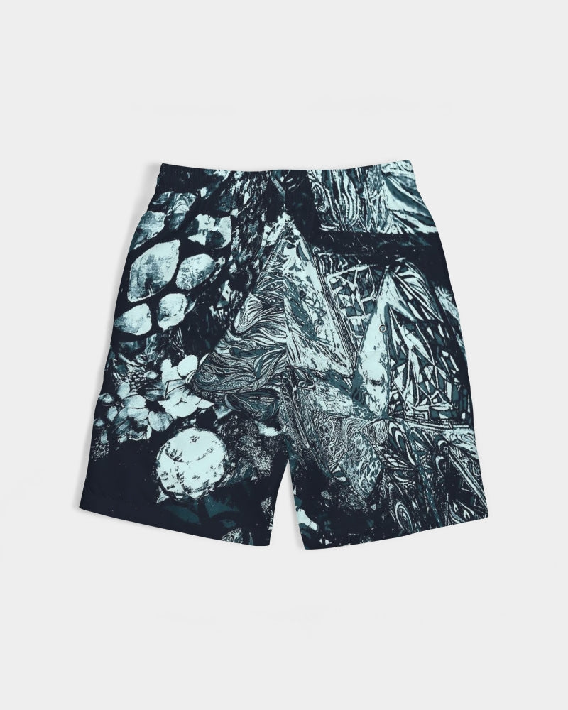 Obsidian Dreamscape Abstract Design Boys  All-Over Print Swim Trunk