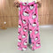 2024 Sanrio Hello Kitty Pajamas Halloween Flannel Anime Cartoon  Fashion Trouserswomen Kawaii Woolen  Casual Home Pants Trousers