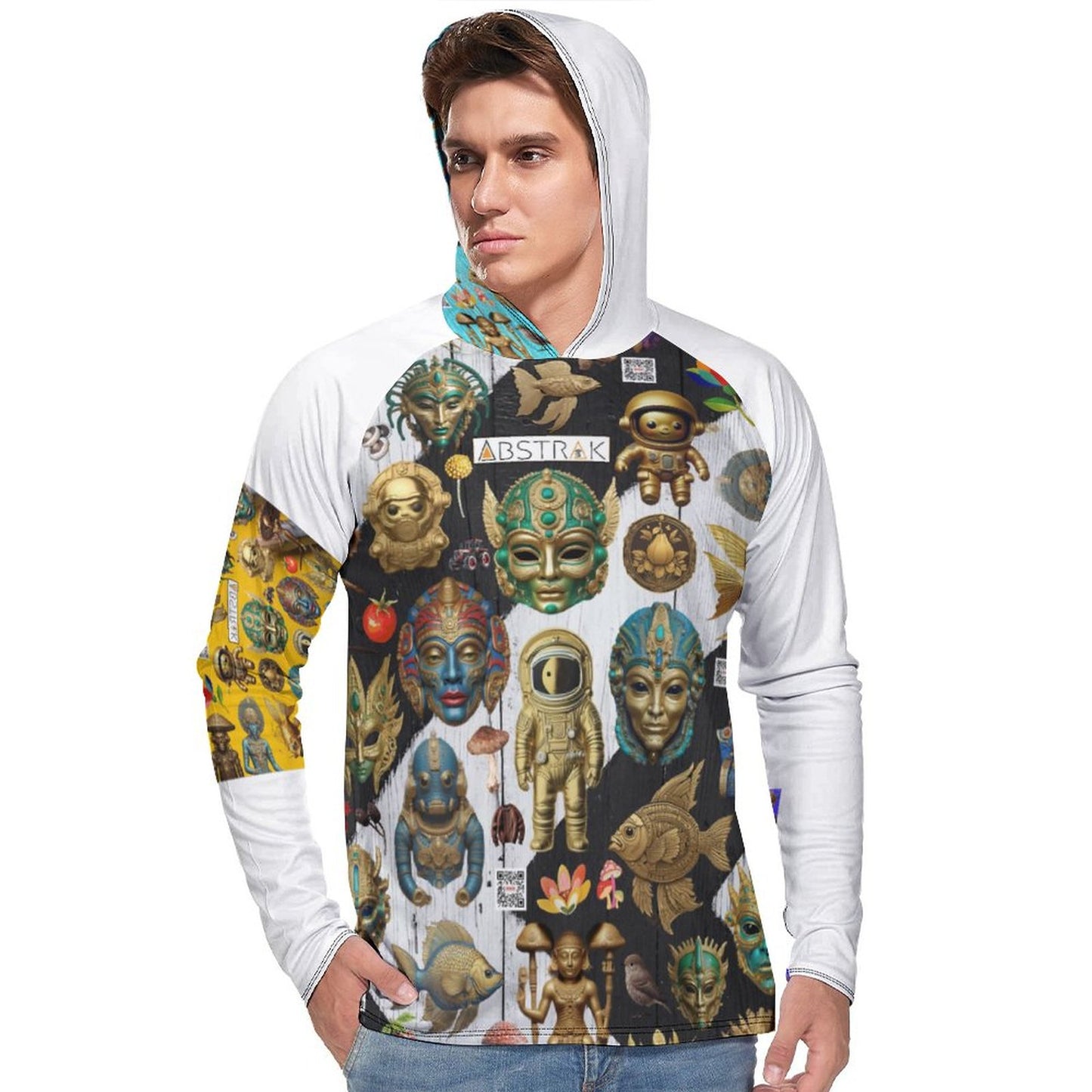 Men's Long Sleeve Hoodie NZ145 (All-Over Printing)